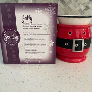 Scentsy Oil Wax Warmer Jolly Santa Retired Christmas Holiday Warmer Lightly Used